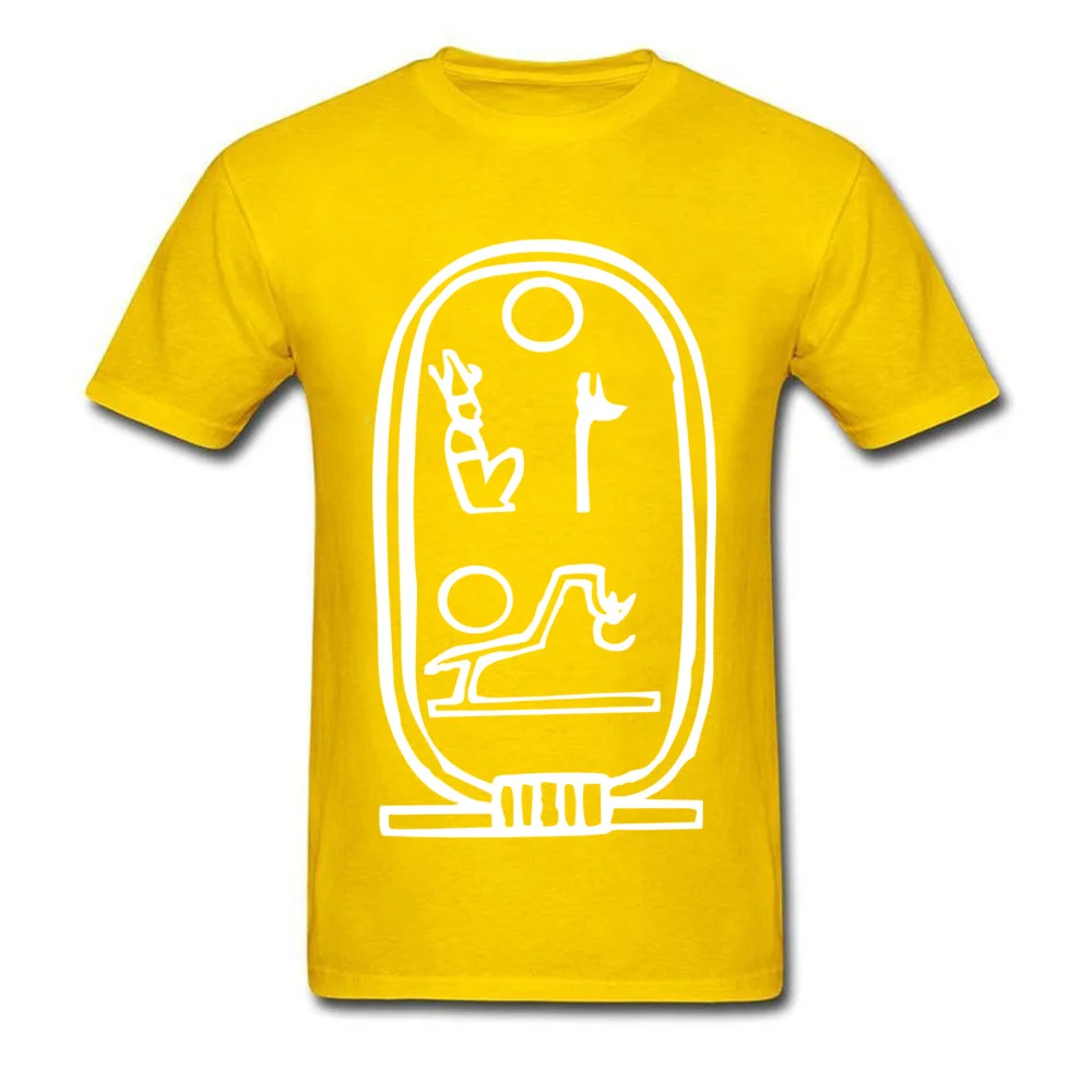 Модные футболки новинка круглый вырез Египетский иероглиф древний чистый хлопок