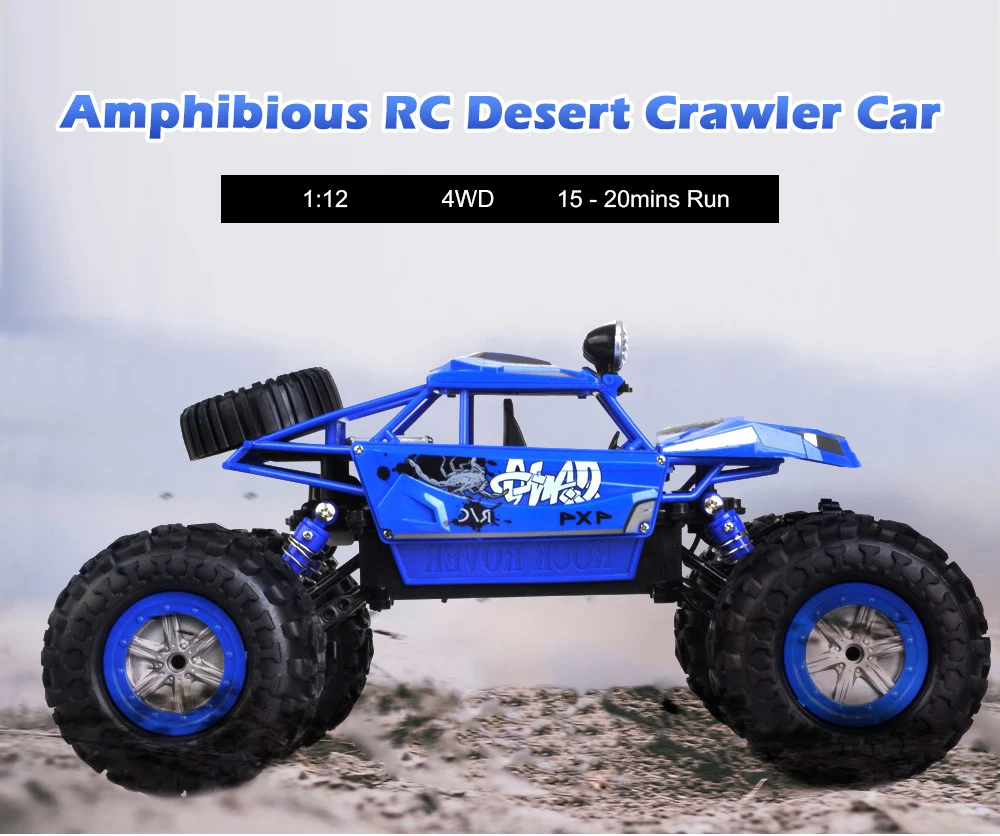 Лидер продаж RC автомобили 2,4G 1/12 Водонепроницаемый амфибия RC внедорожного гусеничного автомобиля 4 WD IPX4 50 м Управление дистанционный пульт дистанционного Управление автомобиль в подарок
