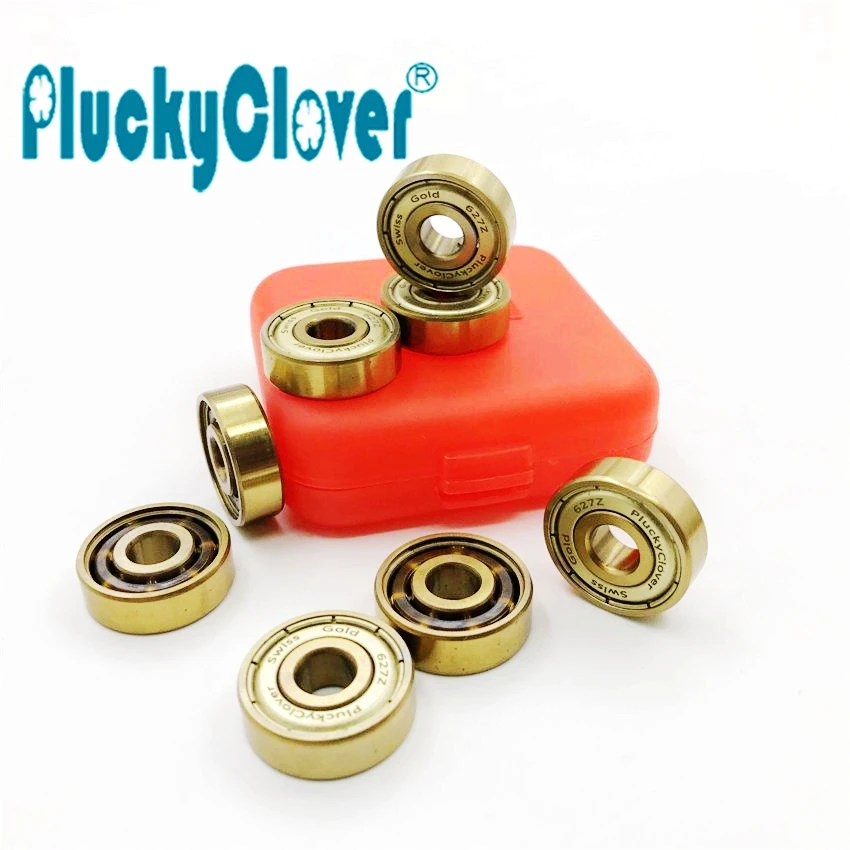 8 шт 627z PluckyClover Quad коньки 627 Швейцарский подшипник Золотой роликовых коньках