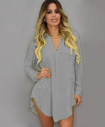 5XL отвесная шифоновая блузка 2020 размера плюс женская одежда с длинными рукавами