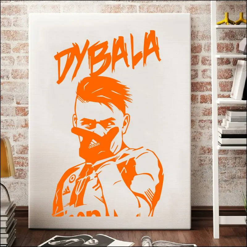 CHM Portero de futbol etiqueta engomada del jugador Deportes Futbol coche cascos nombre dybala деколь 1221|Наклейки на стену| |