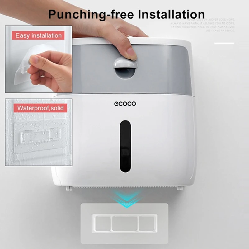 Водонепроницаемый контейнер для салфеток ванной комнаты пластиковый держатель