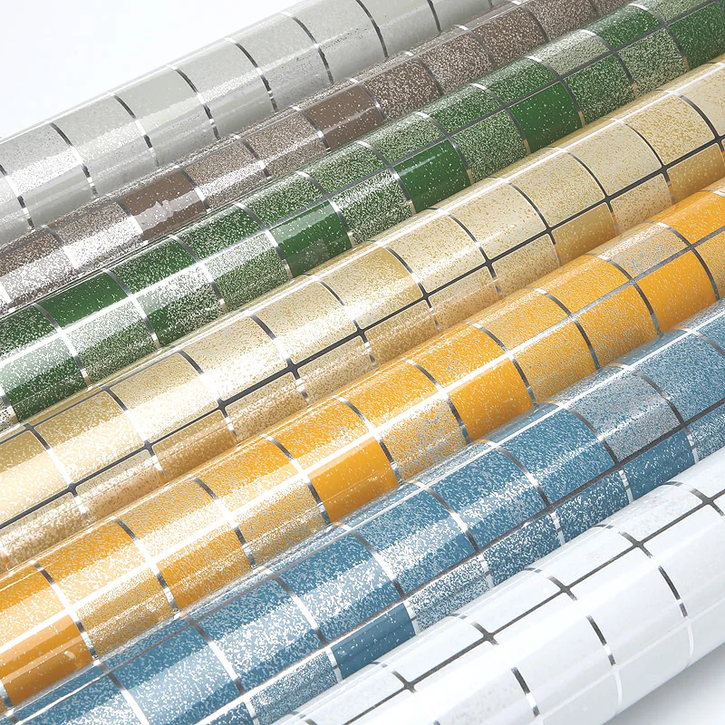 10 метров Алюминий Фольга самоклеющаяся мозаика Наклейки Кухня анти нефти обои