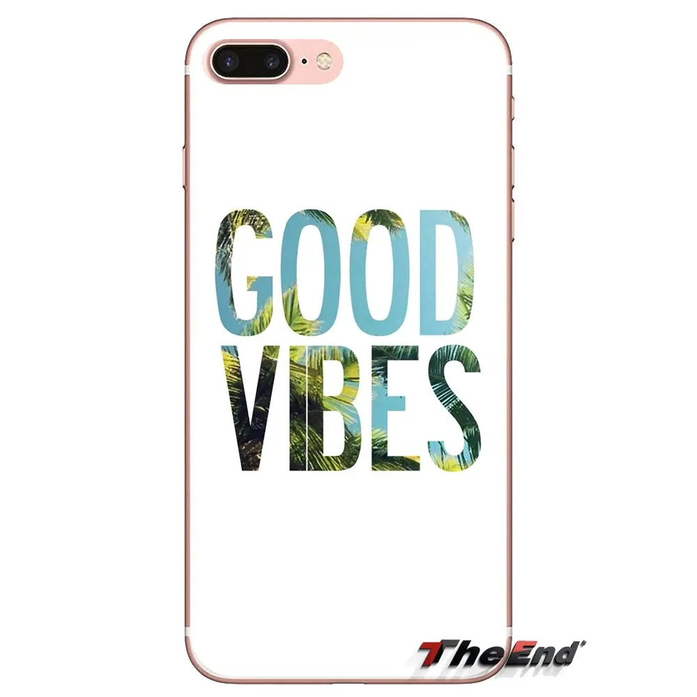 Good vibes summer Art For LG G3 G4 Mini G5 G6 G7 Q6 Q7 Q8 Q9 V10 V20 V30 X Power 2 3 K10 K4 K8 2017 Transparent Soft Case Covers |
