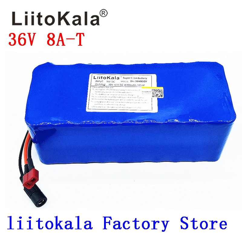Аккумулятор для электровелосипеда LiitoKala 36 В 6 А/ч 8 10 12 а/ч встроенная батарея 20 А