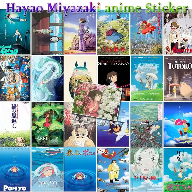25 шт. Hayao Miyazaki аниме наклейка Тоторо/Унесенные призраками Мультяшные наклейки для