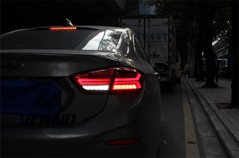 Vland factory для cruze задний светильник Led A5 стиль поворотник движущийся светильник задний фонарь с DRL+ Реверс+ тормоз подключи и играй