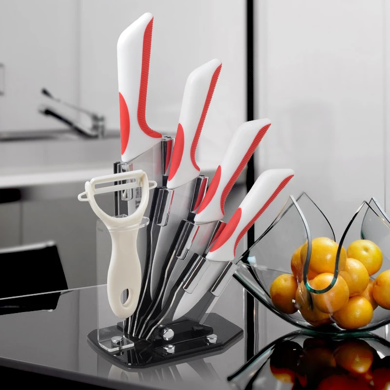 3 &quot4&quot 5 &quot6&quot Timhome Керамический Нож Наборы + Овощечистка Обложки Кухня Фрукты
