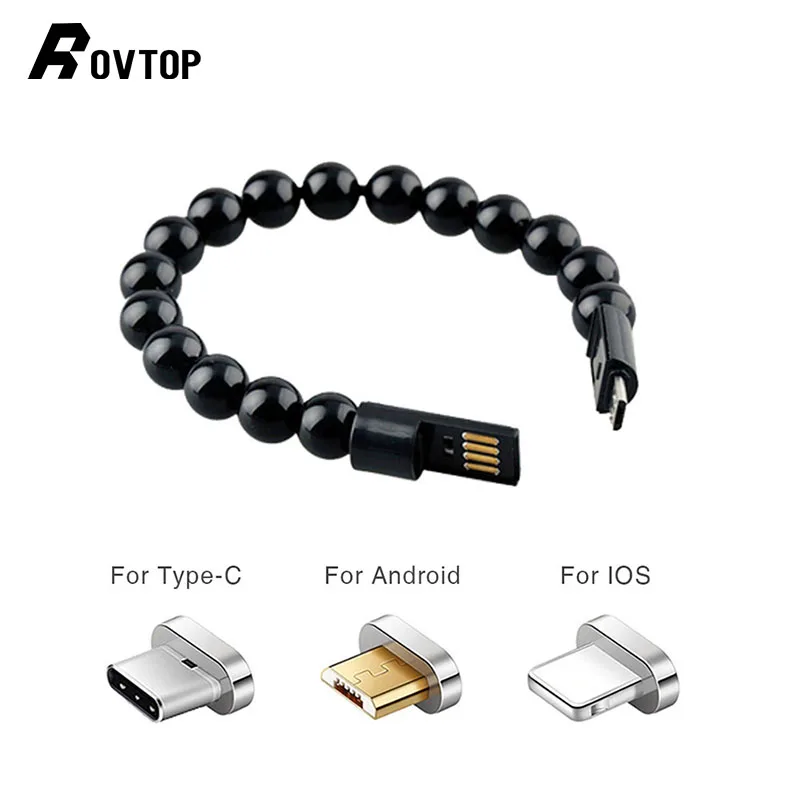 Rovtop USB телефон браслет для зарядного устройства зарядный кабель IPhone type C Micro Android