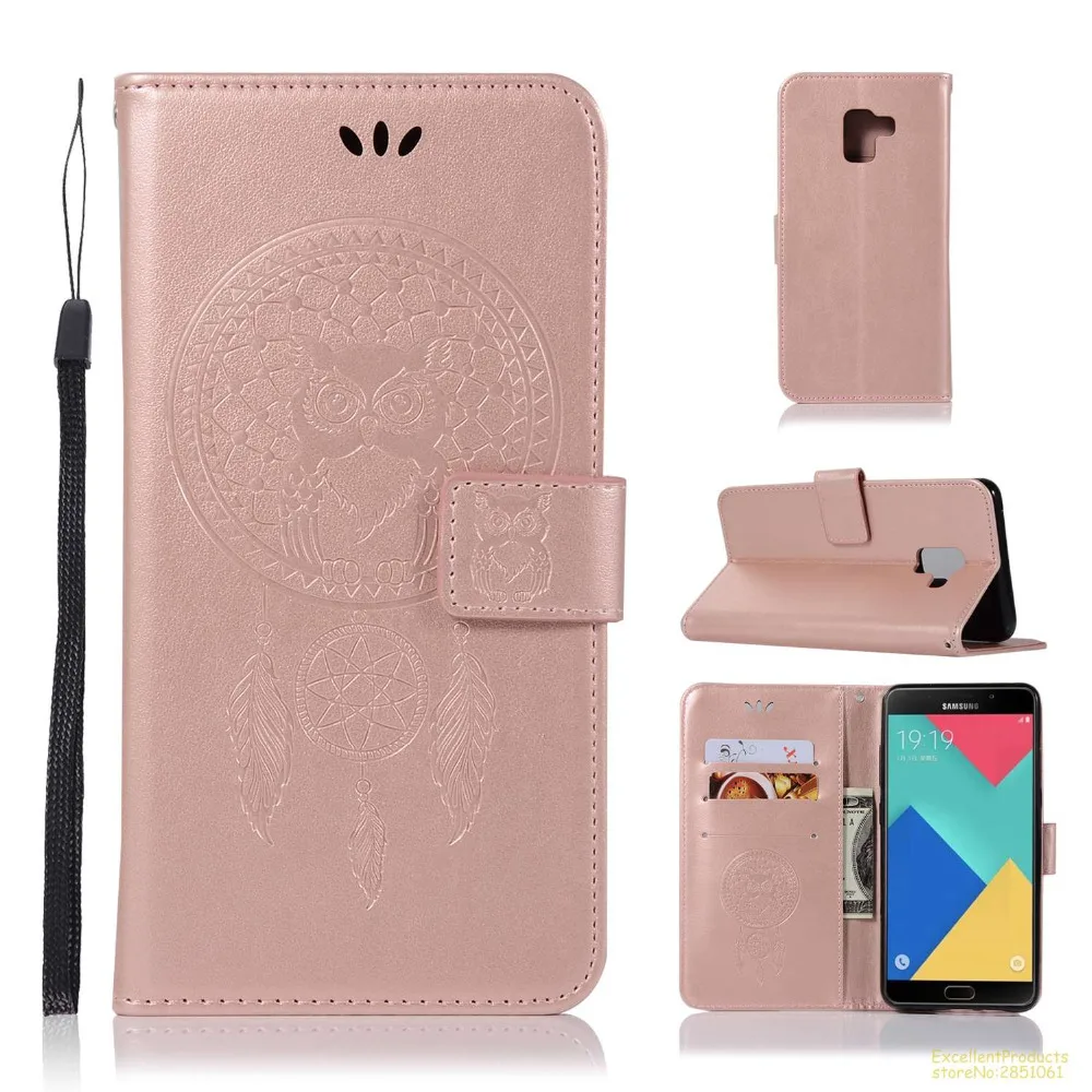 Винтаж Ретро Сова Pattern кожаный чехол-кошелек с подставкой из искусственной кожи