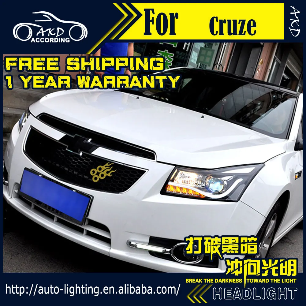 AKD автомобильный Стайлинг Головной фонарь для Chevrolet Cruze светодиодный фонарь 2009- Cruze светодиодные фары DRL D2H Hid сигнал поворота биксеноновый луч