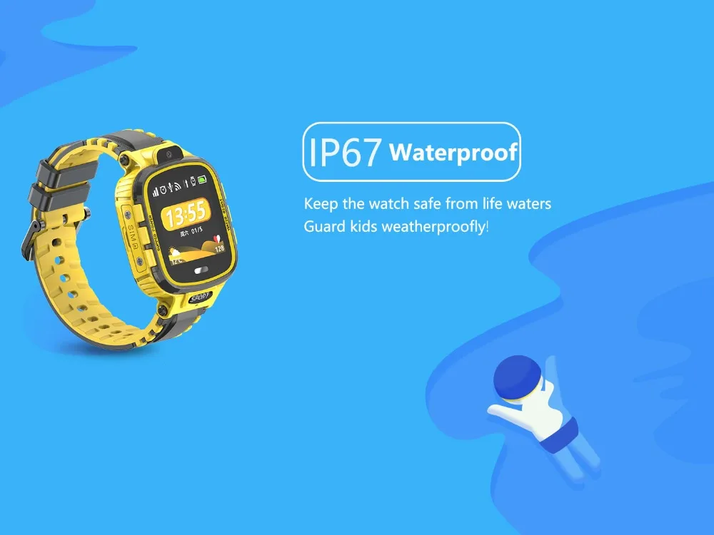 Gps Смарт-часы детская камера IP67 Водонепроницаемый Wifi трекер телефон Smartwatch Дети SOS монитор позиционирования часы 500 мАч батарея