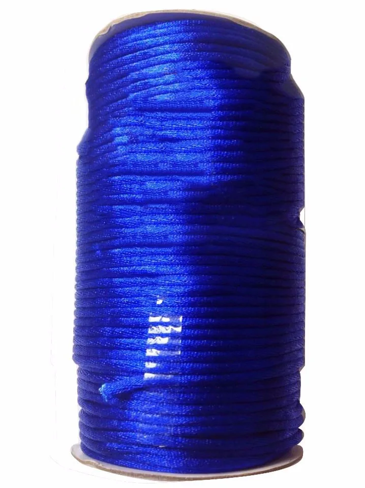 368 Royalblue 3 мм сатиновый нейлоновый шнур+ 120 м/рулон/лот-DIY Ювелирная нить веревка макраме браслет Изготовление Бисероплетение струны аксессуары - Цвет: 368 Royalblue