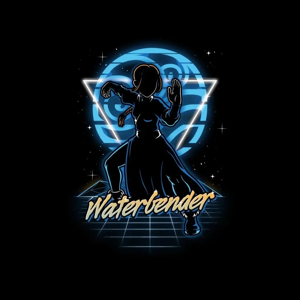 Катара Ретро Waterbender об Аанге Для мужчин футболка | Мужская одежда