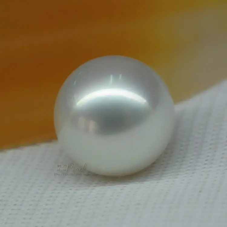 Hot selling&gt@@ Huge 13mm natural south sea genuine white round loose pearl undrilled -Bride jewelry free shipping | Украшения и