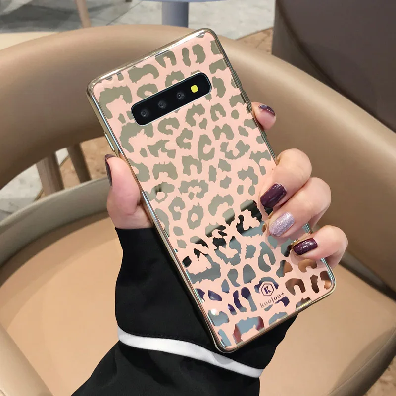 Rose YHBBCASES роскошный золотой Леопардовый стеклянный чехол для телефона samsung Galaxy S10 S9 Plus покрытие мягкая рамка Чехлы для samsung Note 8 9 - Цвет: Rose