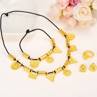 wholesale gold color africa eritrea habesha ethiopian set jewelry necklace bracelet earring ring bridal wedding jewelry sets