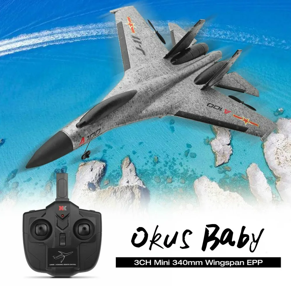 Новинка 2019 Okus Baby 2 4G 3Ch RC самолёт с неподвижным крылом уличные игрушки Дрон SU27