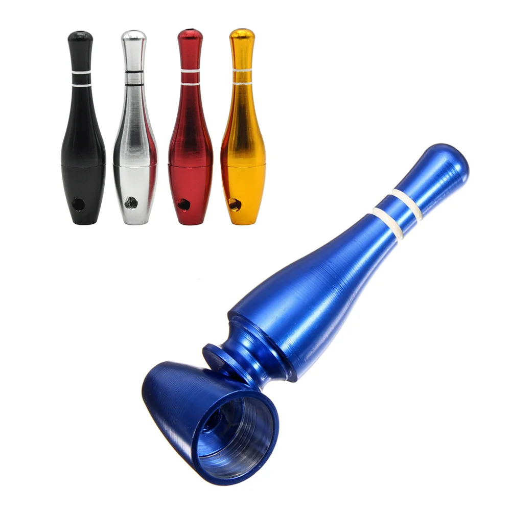 Горячие продажи боулинг форма курительные трубы красочные металлические мини