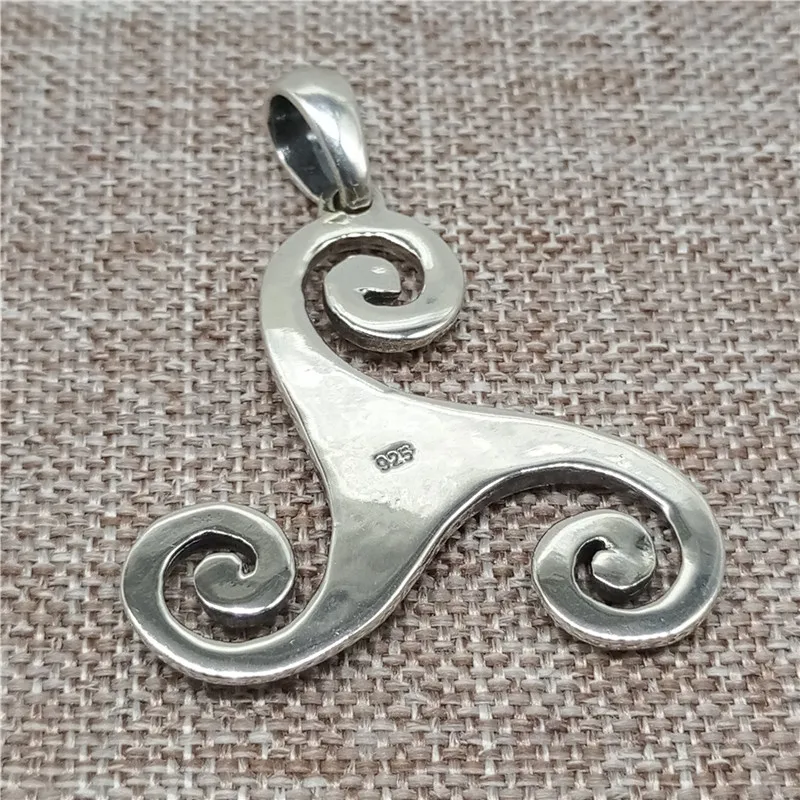 

925 Sterling Silver Triskelion Pendant for Necklace