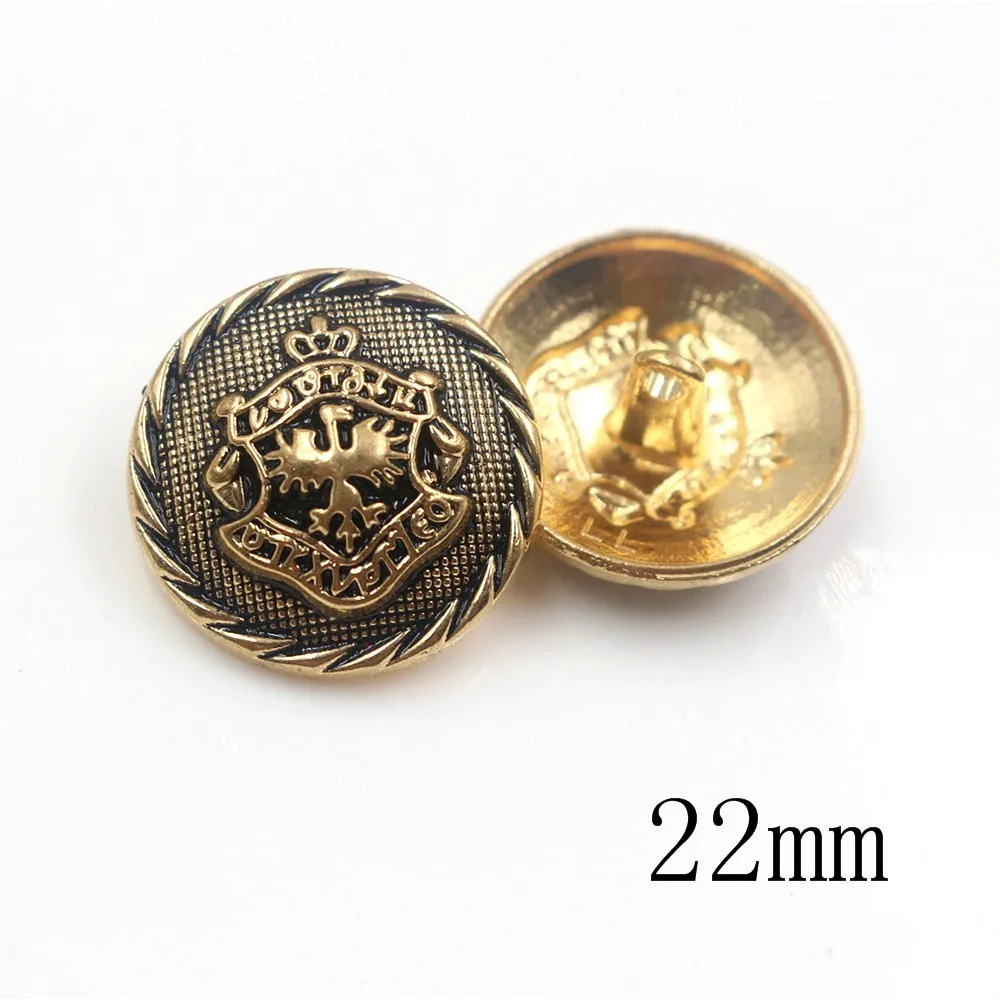 178235 10 шт./лот золотистые металлические пуговицы костюмы униформы buttons Buttons