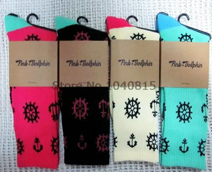 Free Shipping Cotton Stockings for Men Sport Skate Soks Long Dolphin Socks Women WZ025 | Обувь