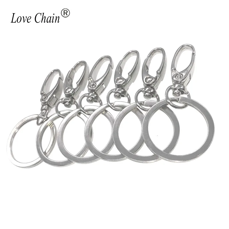 LoveChain 6 шт. искусственная Золотая застежка-карабин зажимы для ключей брелок