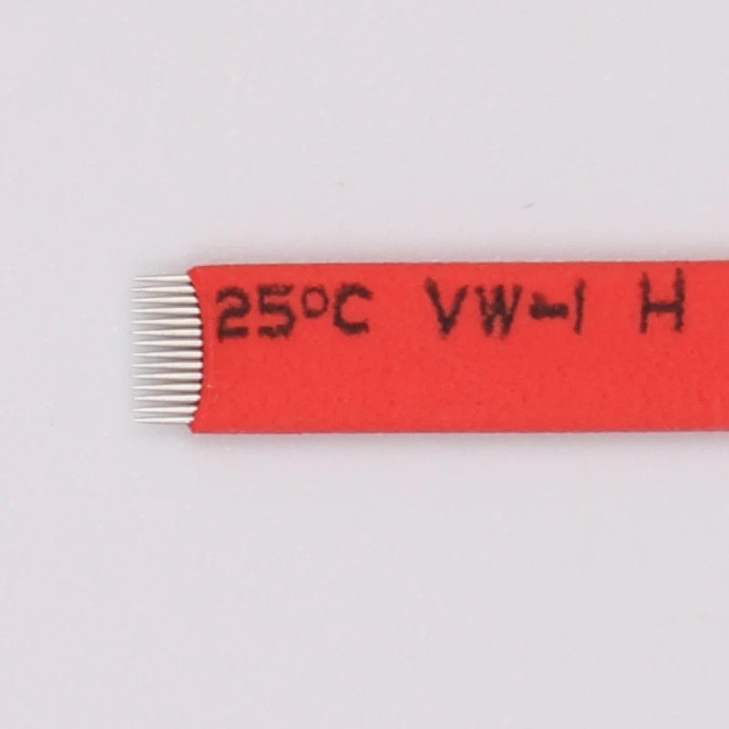 Иглы для татуажа красные 0 25 14 Pin плоская затеняющая микроблейдинг перманентного