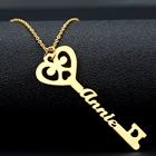 Чокер с именем ключа, ожерелья и подвески из нержавеющей стали, персонализированное ожерелье для женщин, табличка с именем, ювелирные изделия, подарок, кеттинг