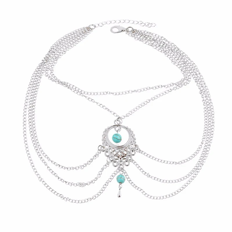 Подробнее о новых Boho Beach Бусины кисточкой цепи ножной босиком Сандалии для