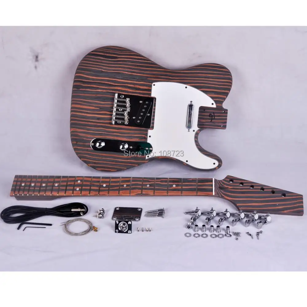 DIY Электрогитара Комплект zebravwood корпус и шея TL стиль