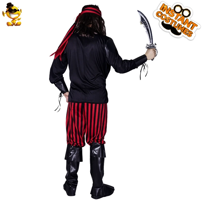 Новое поступление черный пиратский костюм Для мужчин маскарадный классный