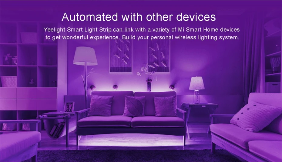 Xiaomi Yee светильник RGB умный светодиодный светильник полоса плюс WiFi Пульт дистанционного управления 16 миллионов цветов гибкий Интеллектуальный Scen Прямая поставка