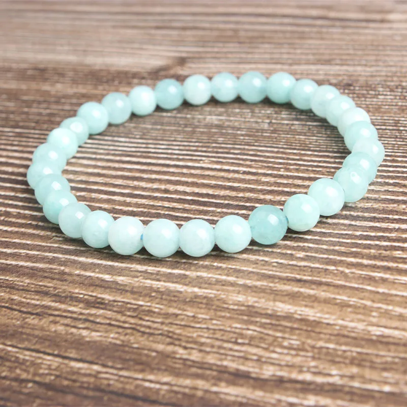 Натуральные ювелирные изделия LanLi 6/8/10/12 мм небесно голубые нефритовые бусины