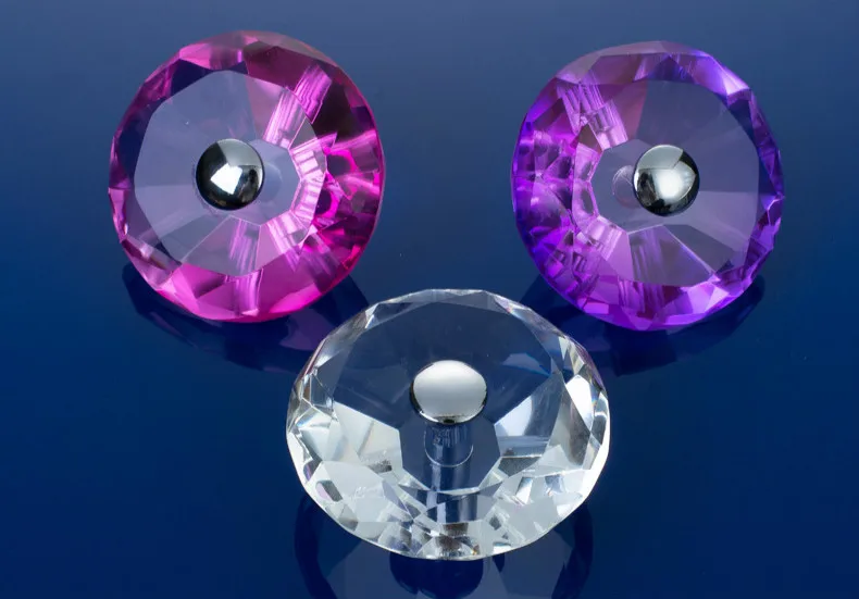 Ручка дверная из хрустального стекла большая ручка 1 пара розовые алмазные ручки