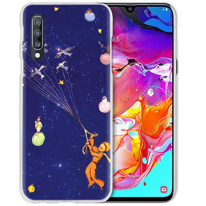 С принтом «Маленький принц», чехол с лисой для samsung Galaxy A50 A70 A20e A40 A30 A20 A10 A8 A6 плюс A9 A7 Жесткий Прозрачный поликарбонатный чехол для телефона чехол