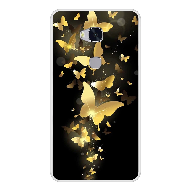 Чехол на заднюю панель для huawei Honor 5X X5 GR5 kiw-l21 5," чехол для телефона из ТПУ для huawei Honor 5 X 5x KIW-L21 силиконовый чехол s - Цвет: Синий