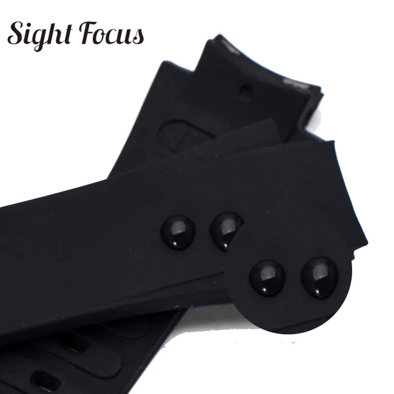 26x16mm Watch Band for IWC Aquatimer Replacement Strap IW354807 IW353804 Bracelet Men Black Silionce Rubber Watchband Masculino