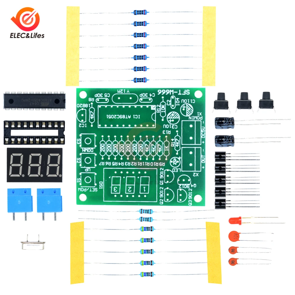 Цифровой термометр DS18B20 модуль датчика температуры diy комплект AT89C2051 контроллер