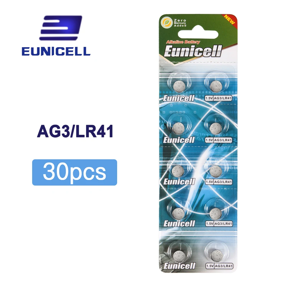 30 шт./лот LR41 AG3 392A SR41SW 384 LR736 V3GA 192 1 55 V Кнопочная батарея AG 3 | Электроника