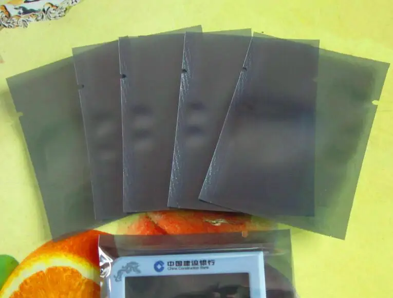 Размер: 5*8 см мини черные прозрачные антистатические защитные мешки упаковочный