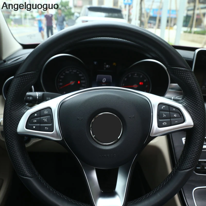 Автомобильная накладка на руль из углеродного волокна ABS для Mercedes Benz CLA GLA Class