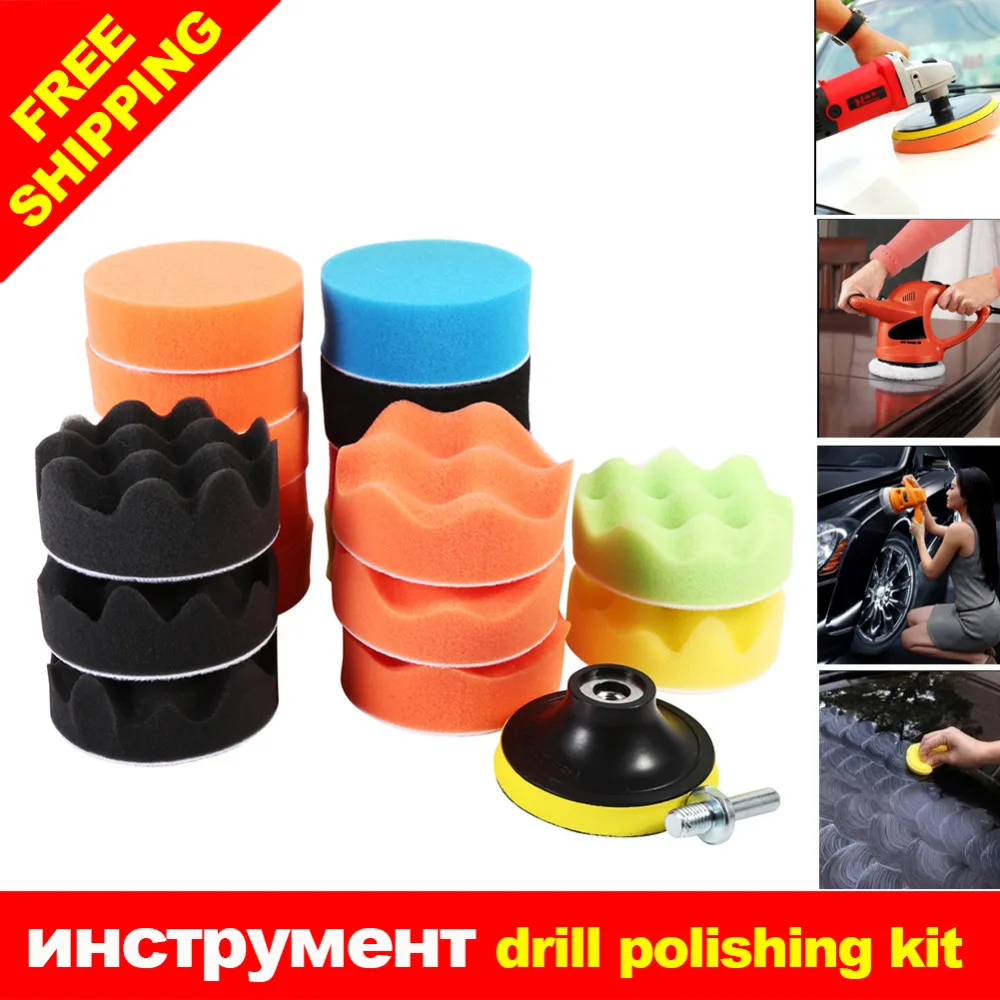 Набор губки для полировки и восковой обработки автомобиля комплект из 19 губчатых