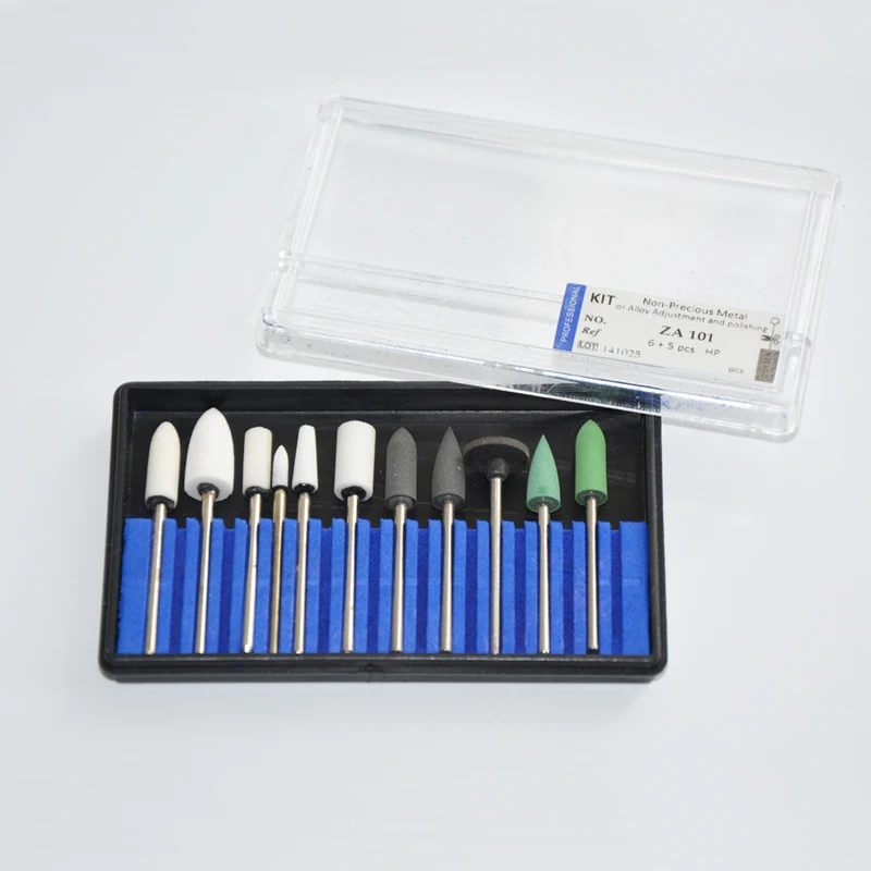 3boxes Durable silicon rubber burs for Alloy metal polishing White stone alloy composite |