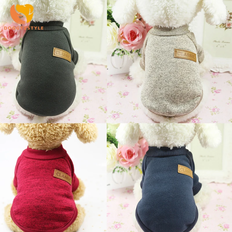 7 видов цветов Одежда для собак весенне осенняя Мягкая флисовая толстовка Тедди