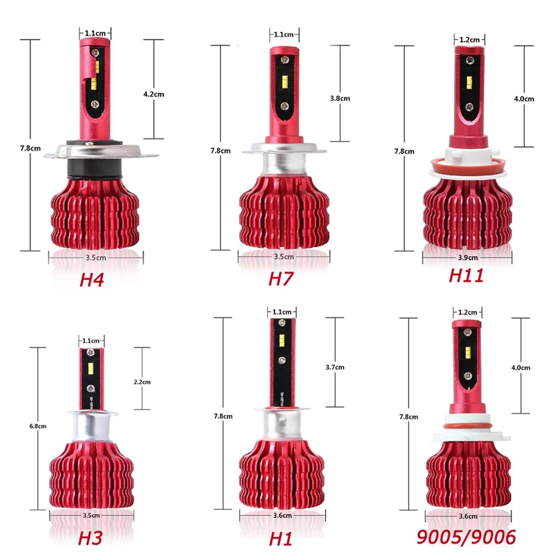 Oslamp H4 H7 H11 H1 H3 9005 Автомобильный светодиодный фары для авто Hi lo луч S1/X9 серии 50 Вт 6500