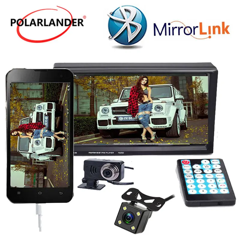 2 DIN автомобильное радио 7 &quotHD Зеркало Ссылка для Android телефона Oto Teypleri сенсорный