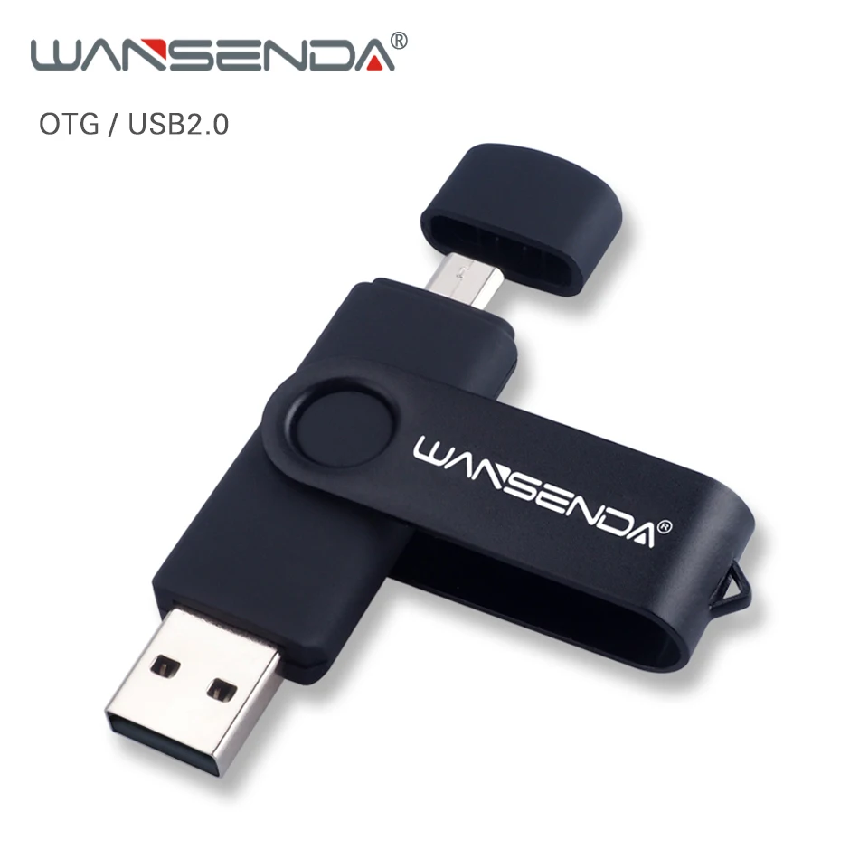 WANSENDA OTG USB флэш накопитель Вращающаяся ручка привод 64 ГБ 32 16 8 Флешка 128 256 usb
