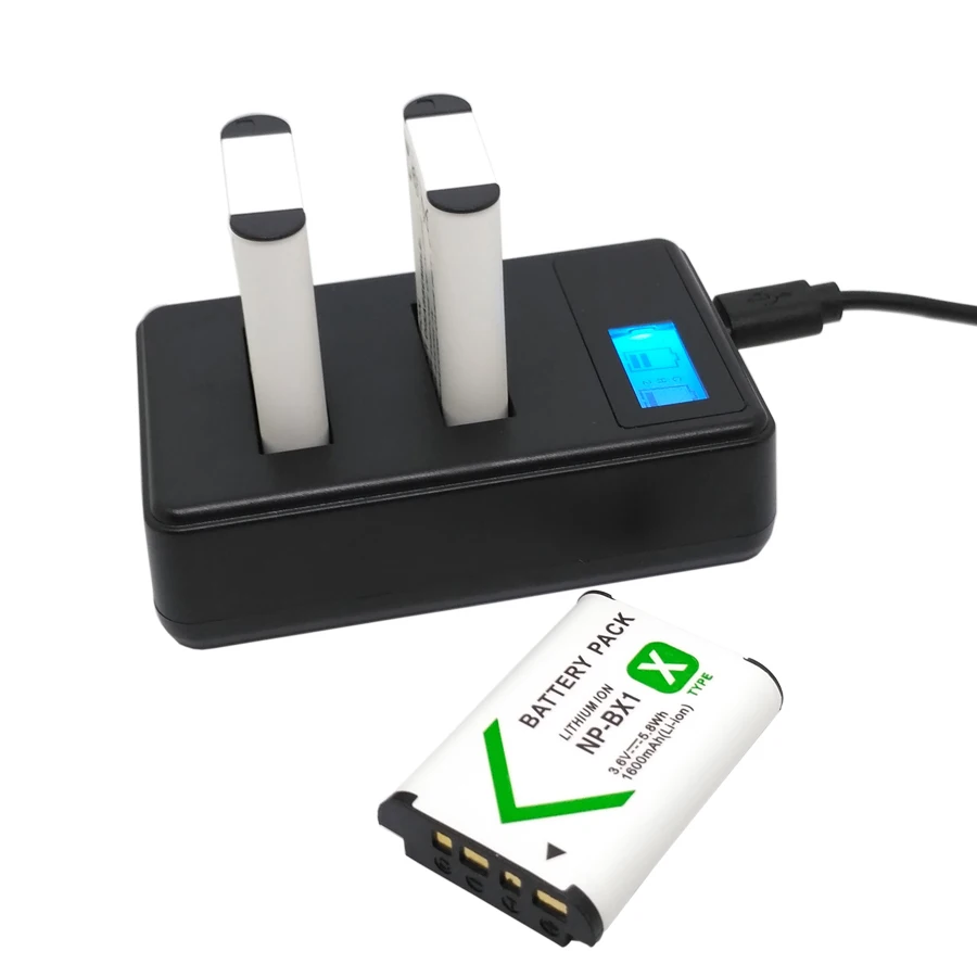2* NP-BX1 bateria NP BX1 Батарея пакеты+ ЖК-дисплей Dual USB Зарядное устройство для sony комплектующие фотоаппарата sony DSC RX1 RX100 AS100V M3 M2 HX300 HX400 HX50 HX60 GWP88