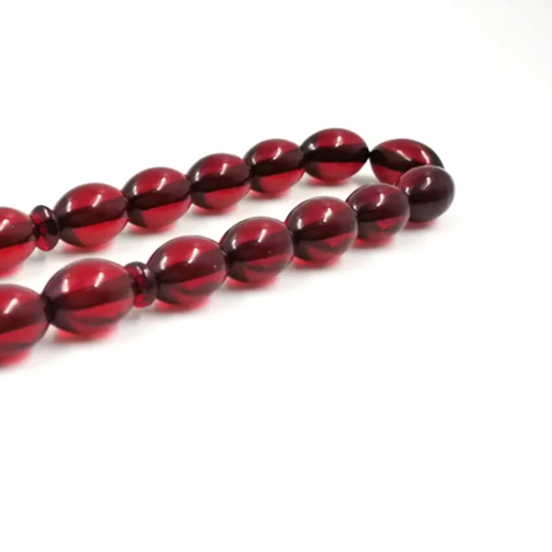 Tasbih Mastkhan красный хлопок кисточкой молитва бусины 9*13 мм четки Misbaha браслеты